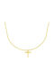 Eforo Damen Gold Kreuz 9K mit Kette