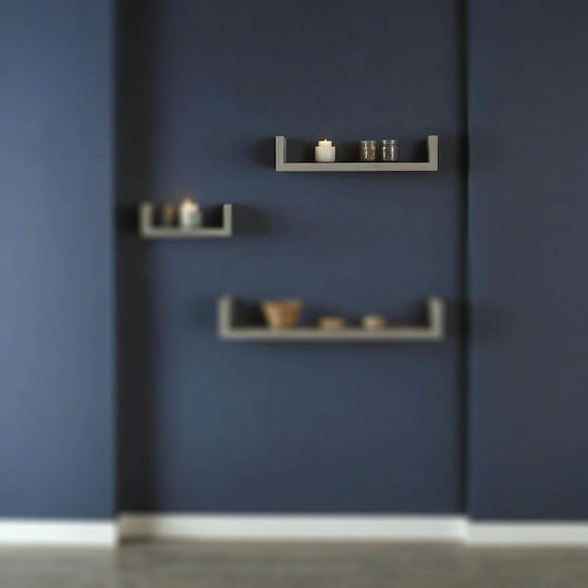 Shelf Derva Grey 45x15x10cm