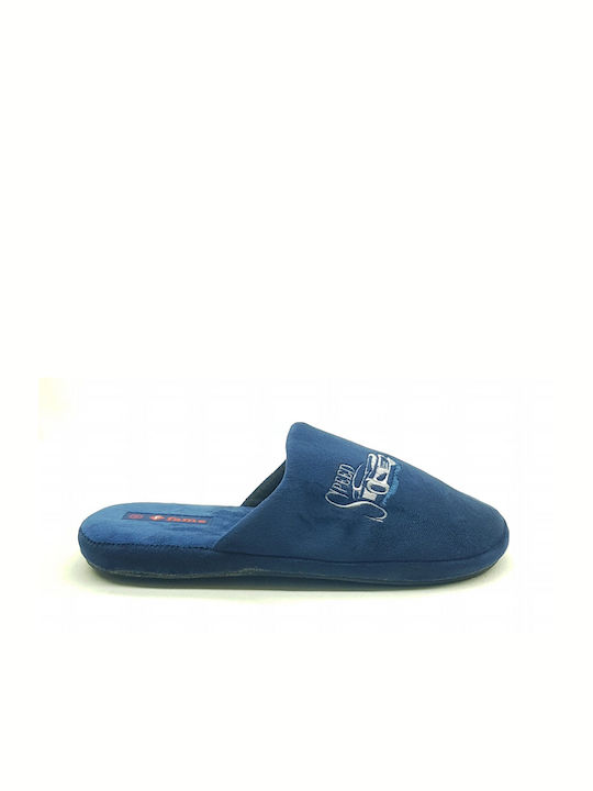 FAME Winterliche Herrenhausschuhe Blau