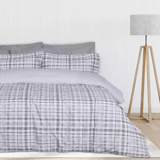 Das Home Сет Чаршафи с Ластик 170x200+35см. Casual 5431 Сив 4бр
