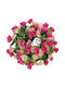 Pink Fuchsia Gloxinia Flower Wreath Ø42cm 16/box 13-24339-2