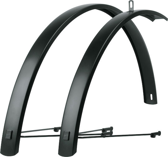 Bicycle Mudguard Edge Al 56 Black 28" Set