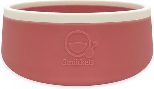 Smikkels Παιδικό Μπωλ Φαγητού από Σιλικόνη Ροζ