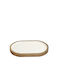 Espiel Holz Oval Serviertablett in Weiß Farbe 30x20x2.5cm AKB113 1Stück