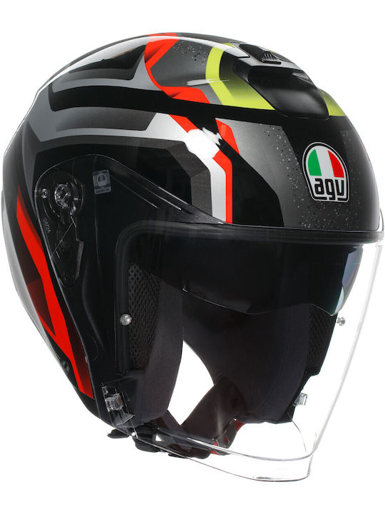 AGV Irides Black/Red/Yellow Fluo Motorcycle Hel...