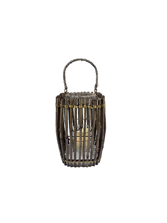 Espiel Tabletop Bamboo Lanterns Set Brown 12.5x21x30cm 2pcs