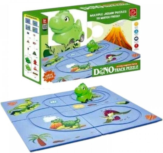 Board Game Track Puzzle - Dino for 1 Player 3+ Years Old