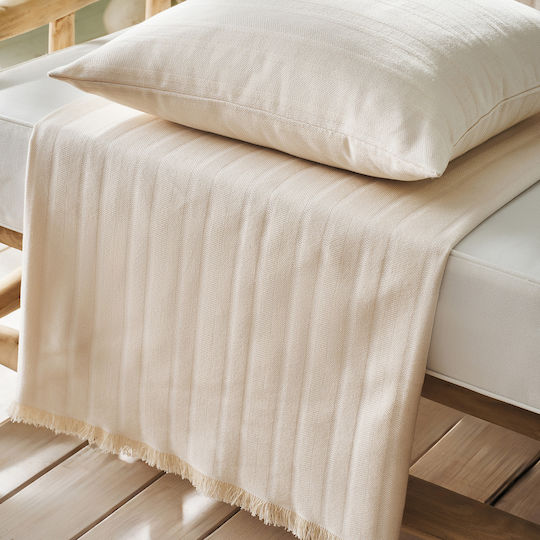 Gofis Home Gofis Ριχτάρι Πολυθρόνας Ζακάρ 180x180εκ. Bone Beige 731/05