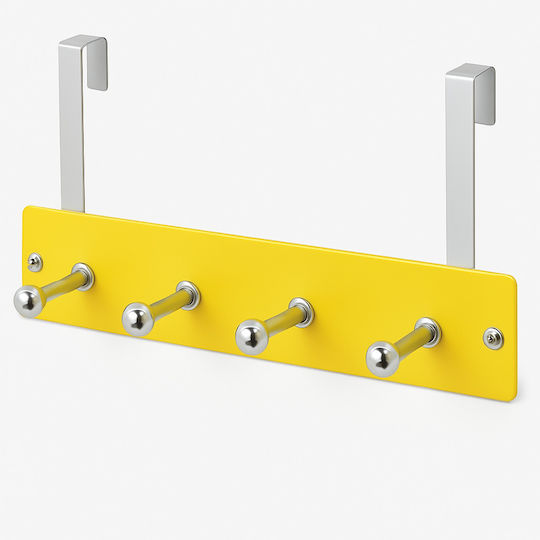 Door Hook 4 Slots Metallic 26.5x4x10.5cm
