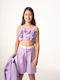 Kinder-Shorts/Bermudas Stoff Flieder