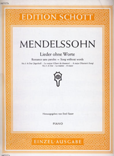 Schott Sohne Mendelssohn Songs Without Words Op.19/3&4