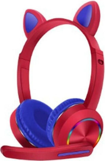 AKZ-K23 Wireless Over Ear Multimedia Headphone with Microphone Bluetooth Red