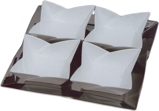 Galifas Dessert Divided Serving Plate White 5pcs