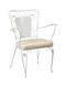 Fer Forge Metallic Galvanized Outdoor Chair 64x55x85cm