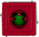 Karlik Power Socket with Key Red 1pcs