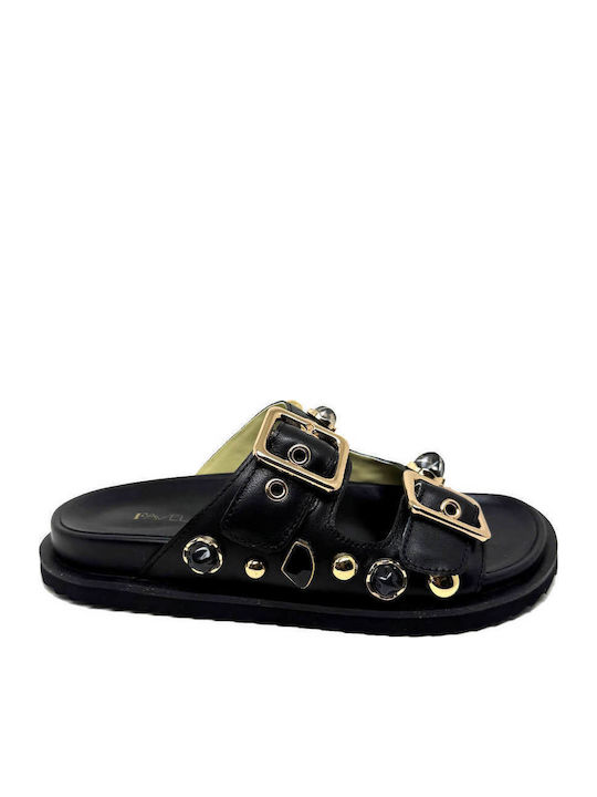 Favela Granite Sandale Din Piele Neagre Favela Granite Sandale Din Piele Neagre