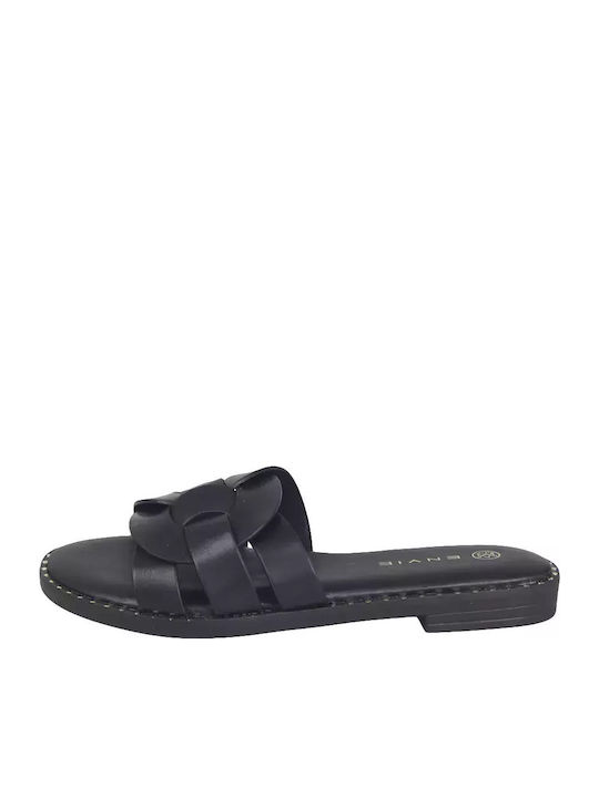 Envie Shoes Women's Flat Sandals in Black Color