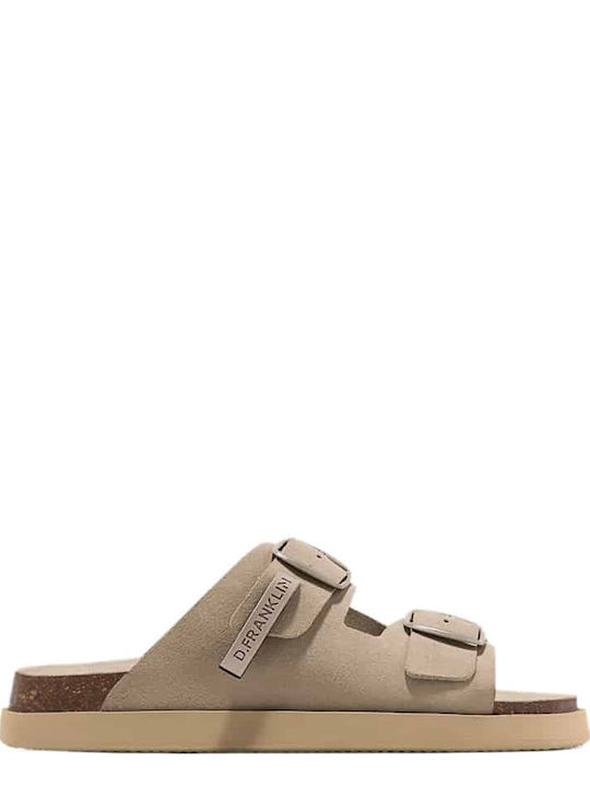 Women's Flat Sandals in Beige Color