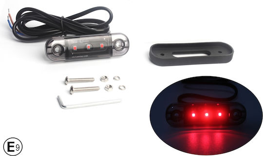 Volum LED 3 LED 12V 24V IP68 Roșu 84mm 24mm x 10mm Marcaj