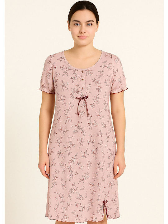 Nina Club Summer Women's Nightdress Pink