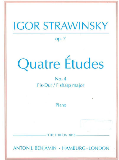 Stravinsky Four Studies No 4 In F Sharp Major Stravinsky Four Studies No 4 In F Sharp Major