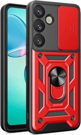 Bodycell Slide Cover Задна корица Метал / Пластмаса / Силикон Червен (Galaxy S25+)