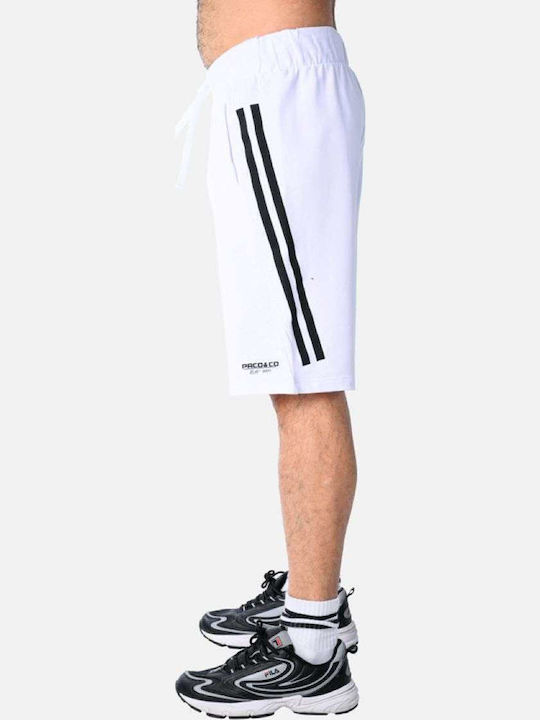 Paco & Co Αθλητική Ανδρική Βερμούδα White