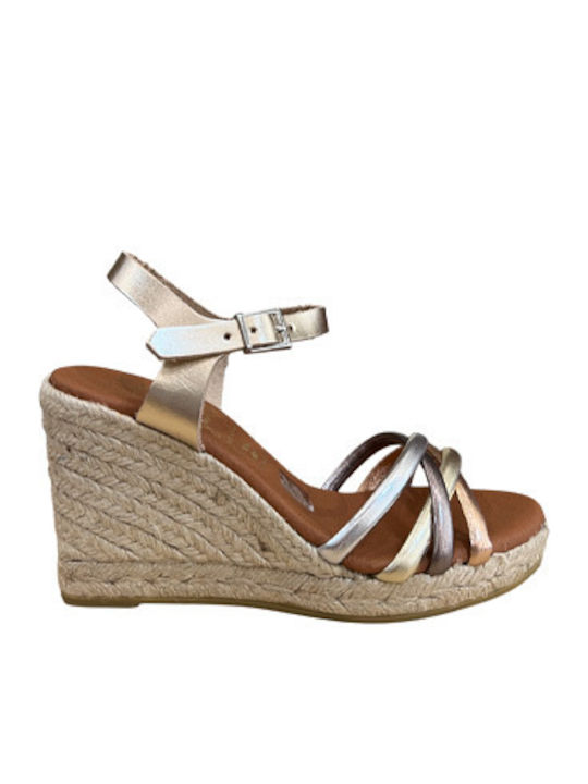 Women's Leather Platform Shoes Silver
