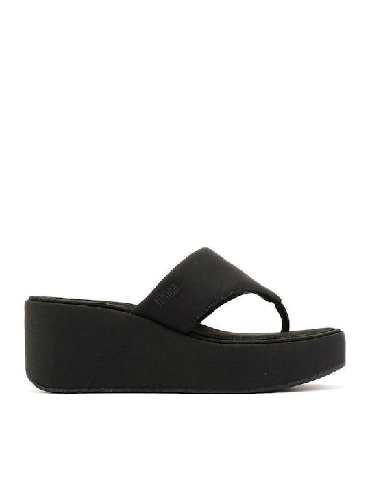 Flip Flop Πλατφόρμες Μαύρες