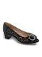 Leder Peeptoe Pumps Schwarz