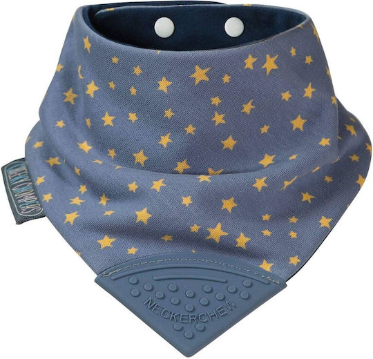 Cheeky Chompers Midnight Stars Waterproof Bandana Silicone with Button Midnight Stars for 2 m+