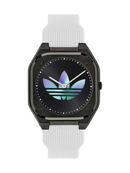 adidas Γυναικείο Ρολόι Μπαταρίας με Λευκό Καουτ...