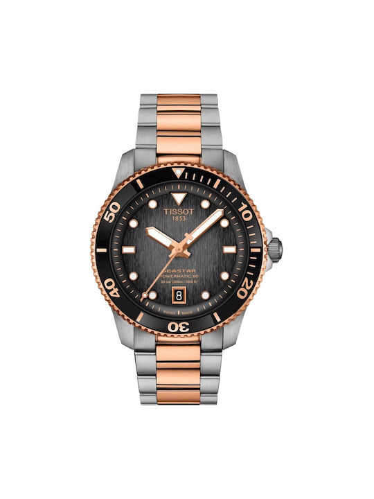 Tissot T-sport Seastar 1000 Powermatic 80 Ρολόι Μπαταρίας με Μεταλλικό Μπρασελέ