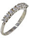 Roloi Kaliamanis Damen Ring Halbring mit Zirkonia aus Silber