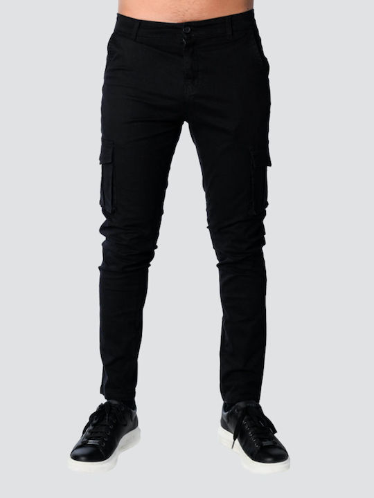 Paco & Co Trousers Cargo in Regular Fit Black