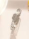 Women's Bracelet Handcuffs with Heart Design Made of Gold Plated Stainless Steel 6.5cm