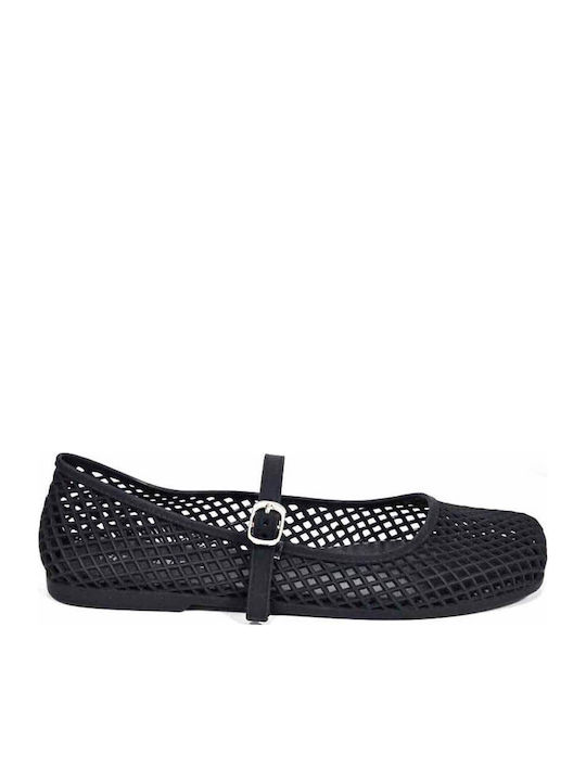 Jeffrey Campbell Γυναικείες Μπαλαρίνες με Λουράκι σε Μαύρο Χρώμα