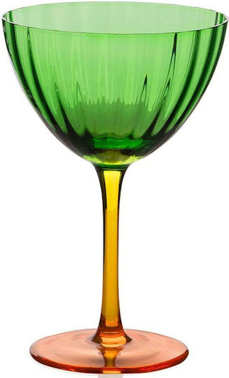 Hermia Ice Cream Serving Bowl Round Glass Green with Diameter 10cm
