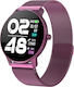Bemi ARI Edelstahl Smartwatch mit Pulsmesser (Lila)