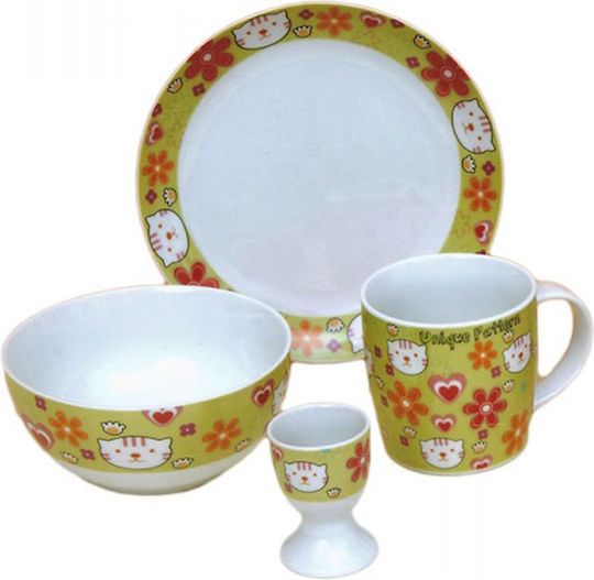 Galifas Feeding Set made of Porcelain Multicolour 4pcs