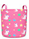 The Toy Bin Children's Folding Storage Basket made of Fabric Pink 45x45x50cm 1pcs