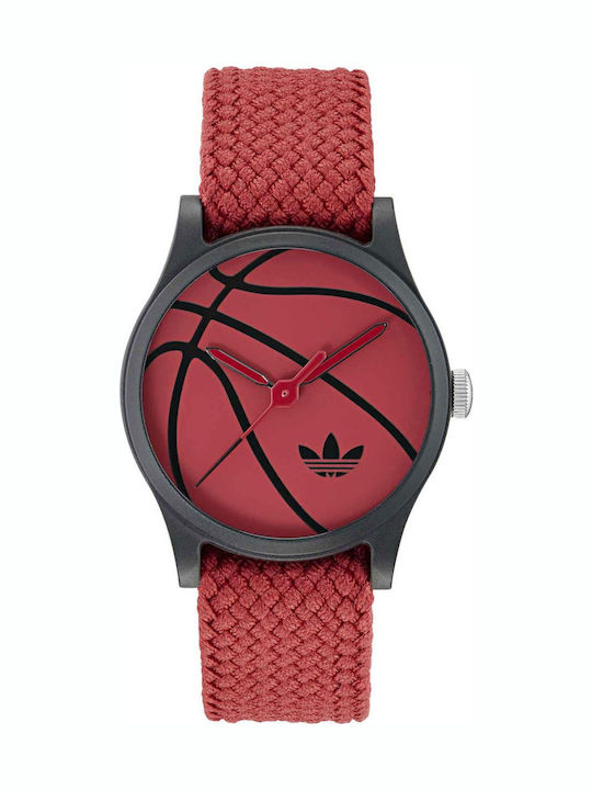 adidas One Γυναικείο Ρολόι Μπαταρίας με Ροζ Υφα...