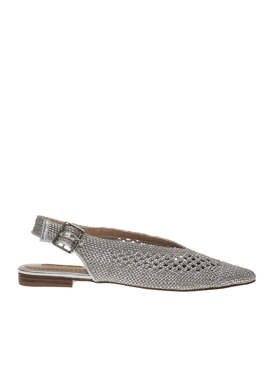 Damen Slingback-Ballerinas Silber