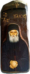 IconsGR Saint Icon St. Paisios Wooden 14x52cm N11PAI