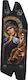 Wooden Icon of Virgin Mary & Jesus Christ N13 30x10cm