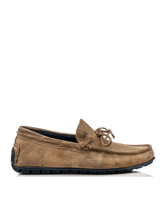 Δερμάτινα Ανδρικά Boat Shoes σε Μπεζ Χρώμα