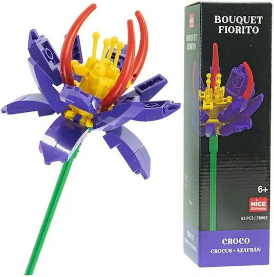 Nice Group Blocuri Crocus Flower pentru 6+ Ani 83buc