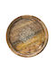 Beauty Home Wooden Round Decorative Tray 20x5cm