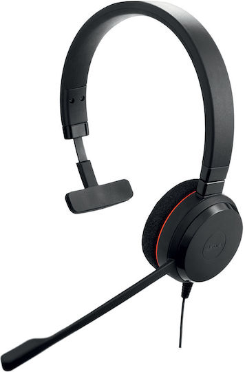 Jabra Evolve 20 Mono На ушите Мултимедийни слушалки с микрофон и връзка USB-A в Черен цвят