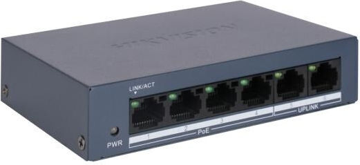 Hikvision DS-XS0106-P/Polish L2 PoE Switch με 2 Θύρες Ethernet
